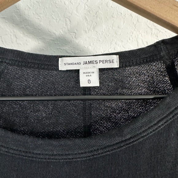 James Perse Raglan Sleeve French Terry Sweatshirt Dress Mini Black 0 Extra Small - Picture 2 of 9